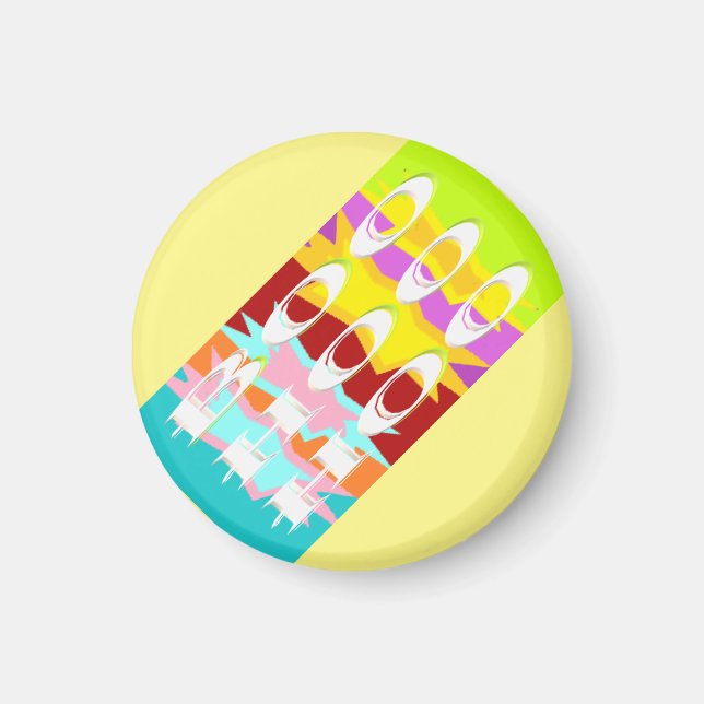 Imã Boo Hoo design pisca cores branco (Frente)