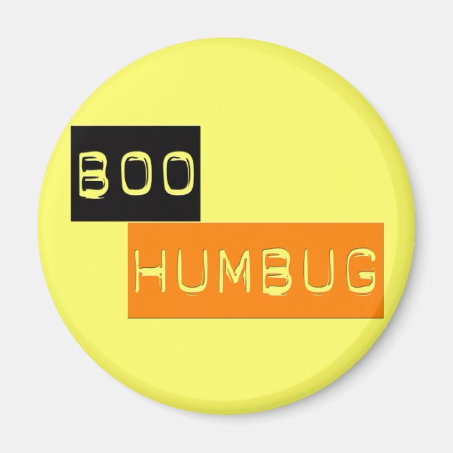 Imã Boo Humbug Anti Halloween (Frente)