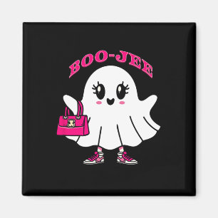 Imã Boo-jee Engraçado Fantasma Rosa Halloween