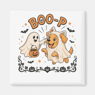 Imã Boo P Fantasma e Design de Halloween de Cachorro |