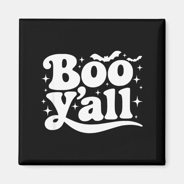 Imã Boo Y'all Southern Retro Halloween Quote Saying Ba (Frente)