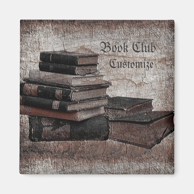 Imã Book Lovers Vintage Book Club (Frente)