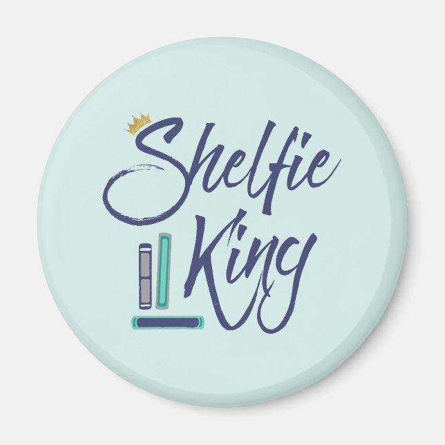 Imã Booklover Shelfie King (Frente)