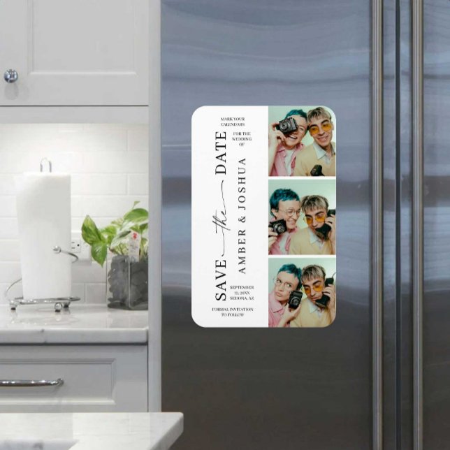 Ímã Bookmark Photo Booth Save the Date Magnet (Criador carregado)