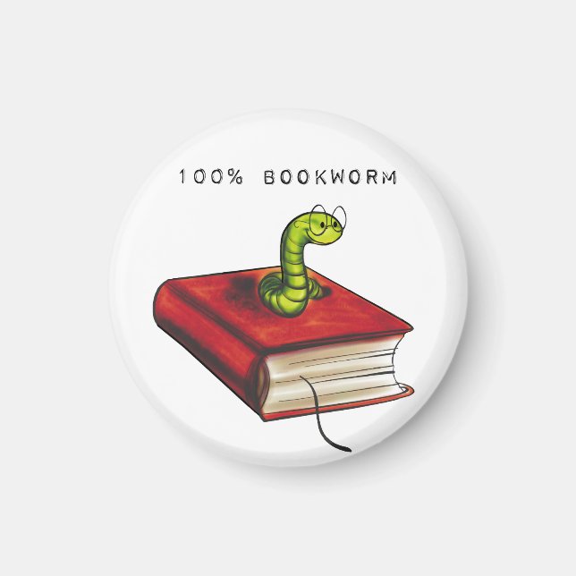 Imã Bookworm 100% (Frente)