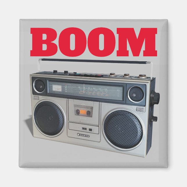 Imã BoomBox Retro Diversão Estéreo (Frente)