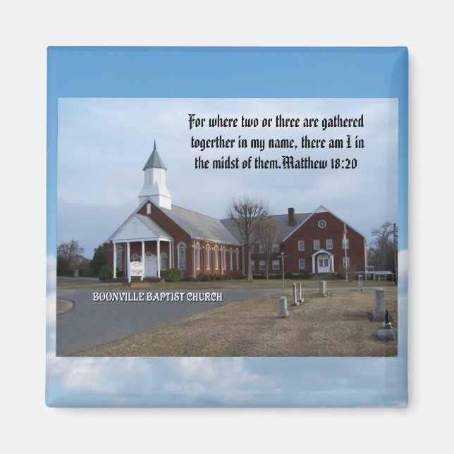 IMÃ BOONVILLE BAPTIST CHURCH MAGNET (Frente)