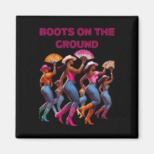 Imã Boot No Ground Line Dancing Queens Black Grou