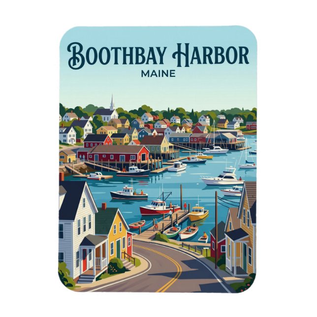 Ímã Boothbay Harbor EUA (Vertical)