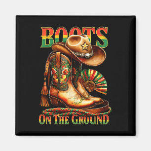 Imã Boots On Ground Boot Juneteenésimo Negra Cowgirl