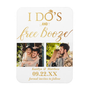 Ímã Booze Livre Casamento Moderno Salve a Data