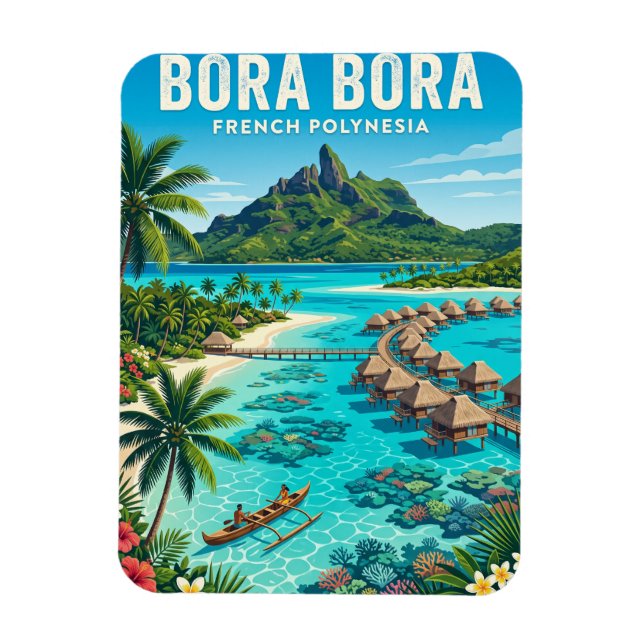 Ímã Bora Bora Polinésia Francesa (Vertical)