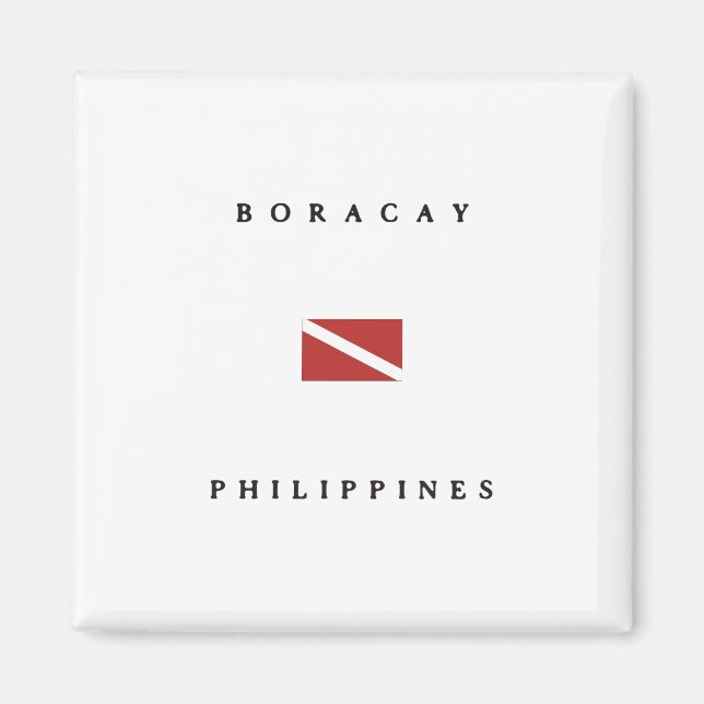 Imã Boracay Filipinas Scuba Dive Flag (Frente)