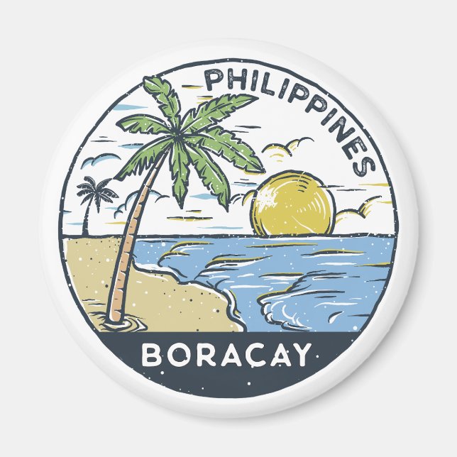 Imã Boracay Filipinas Vintage (Frente)
