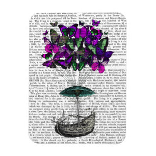 Ímã Borboleta 2 Purple e Green