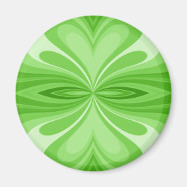 Imã Borboleta Abstrata Coração Verde