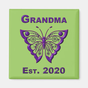 Imã Borboleta Adorável Vovó "Est 2020"