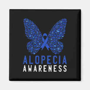 Imã Borboleta Alopecia Azul AA Fita Suprimento