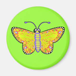 Imã Borboleta amarela luminosa