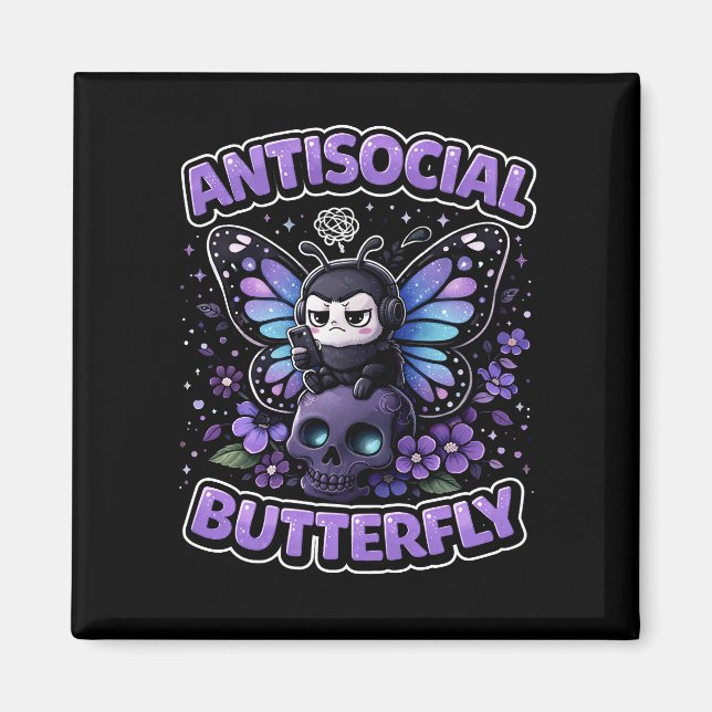 Imã Borboleta Antissocial (Frente)
