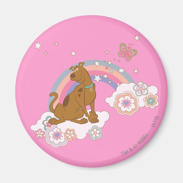 Imã Borboleta Arco-Íris Scooby-Doo (Frente)