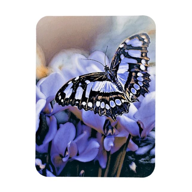 Ímã Borboleta Azul (Vertical)