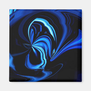 Imã Borboleta Azul Abstrato
