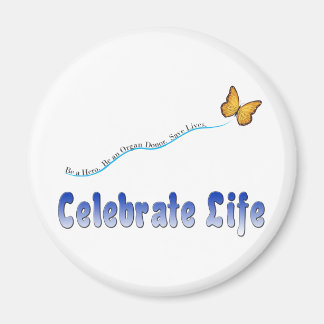 Imã Borboleta Azul Celebrar Vida