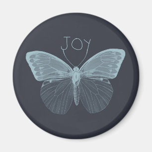 Imã Borboleta Azul de Joia Inspiracional