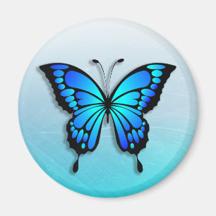 Imã Borboleta azul nome personalizado