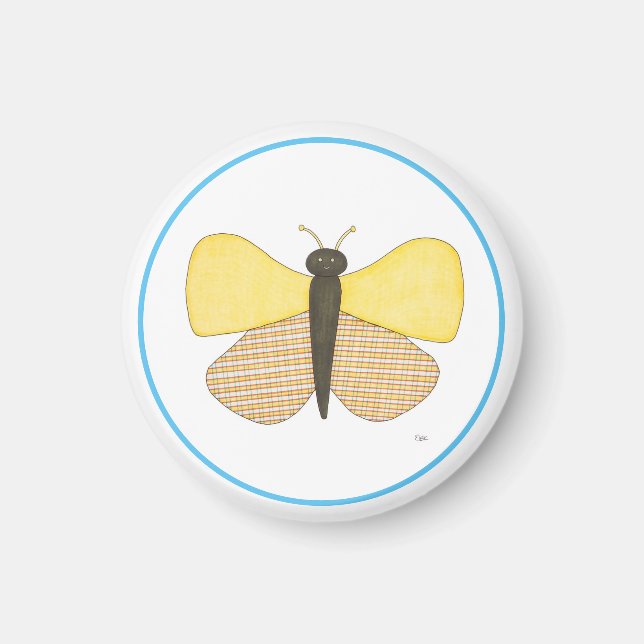 Imã Borboleta Cheia Magnet-Erin Brie Art Magnet (Frente)