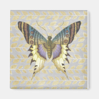 Imã Borboleta de Estilo de Vintagem Azul e Amarelo