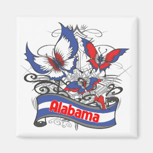 Imã Borboleta do patriotismo de Alabama