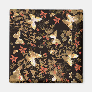 Imã borboleta Dourada