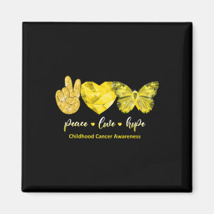 Imã Borboleta Dourada Paz Amor Esperança Infância Cânc