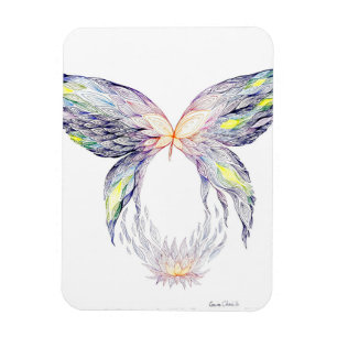 Ímã Borboleta e lótus