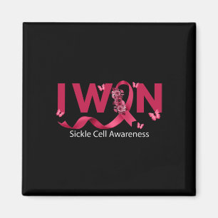 Imã Borboleta Eu Ganho Célula Falciforme Burgundy