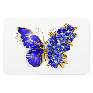 Ímã Borboleta Flor Sapphire