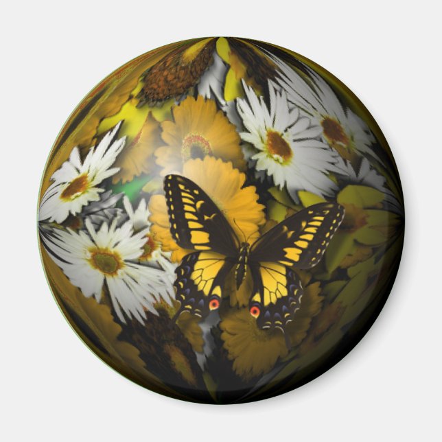 Imã Borboleta Floral (Frente)