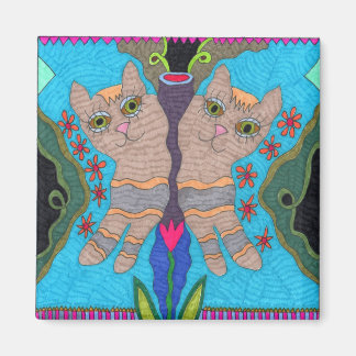 Imã Borboleta — Gatos Lados A Lado