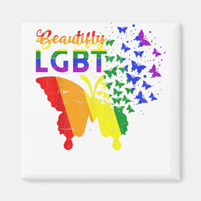 Imã Borboleta LGBT (Frente)