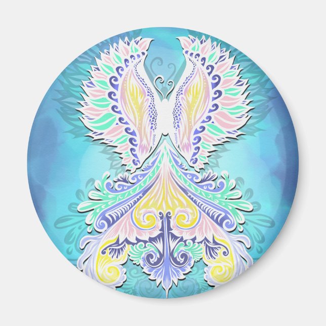 Imã Borboleta Mística Pastel | Eethal Boho Fantasy (Frente)