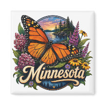 Borboleta Monarca e Flores Silvestres de Minnesota