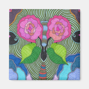 Imã Borboleta--Olhos cor-de-rosa grandes