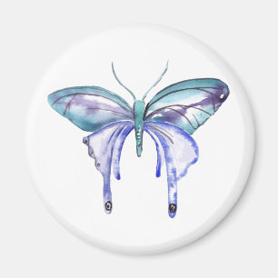Imã borboleta púrpura azul aqua aqua