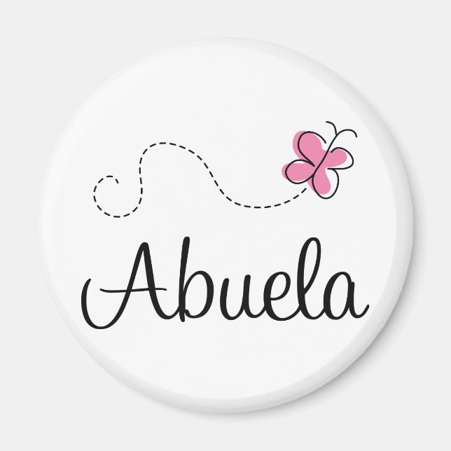 Imã Borboleta rosa Abuela Gift Tee (Frente)
