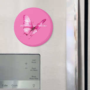 Imã Borboleta Rosa Chic Feminina