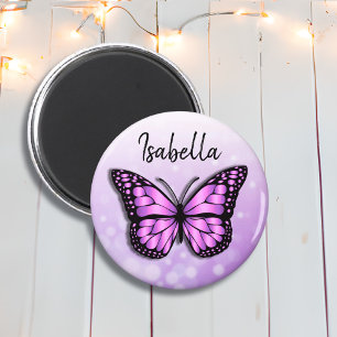 Imã Borboleta roxa bonito nome personalizado