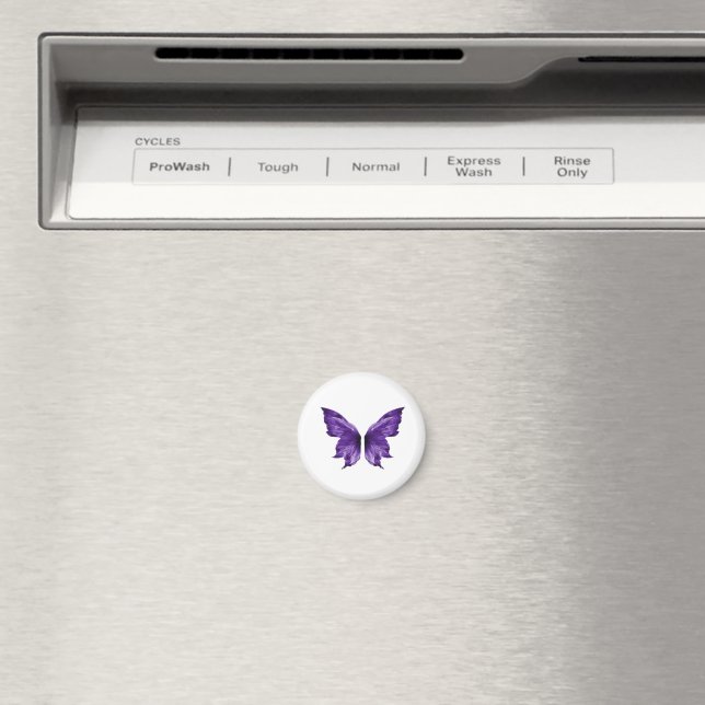Imã Borboleta Roxa Etérea Estética Corte a Laser  (In Situ (Dishwasher))
