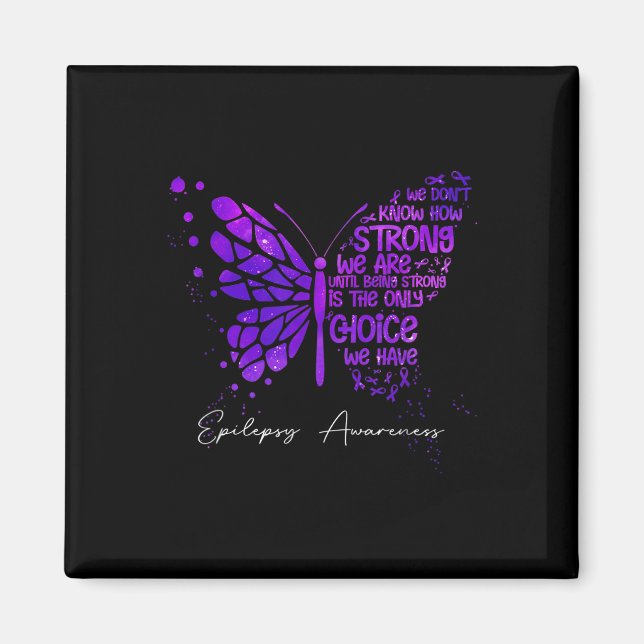 Imã Borboleta Roxo Alavanca Epilepsia (Frente)